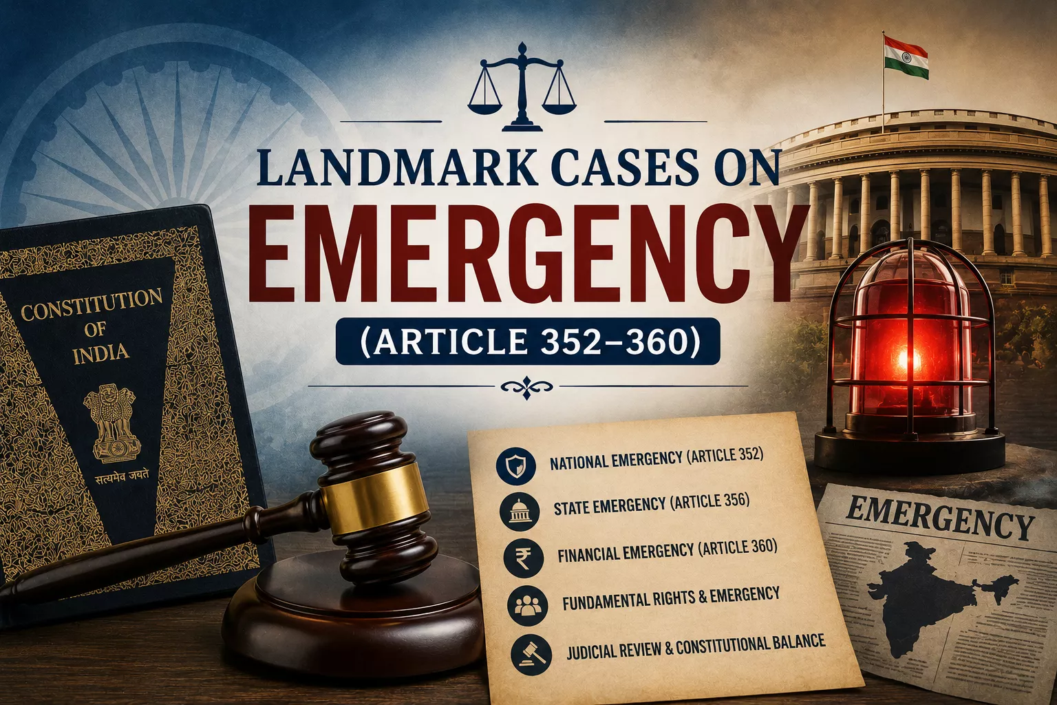 Landmark Cases on Emergency | Article 352-360